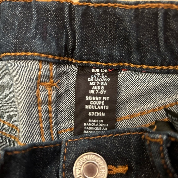 H&M Skinny Fit Denim Blue Jeans Size 7 - Picture 3 of 4